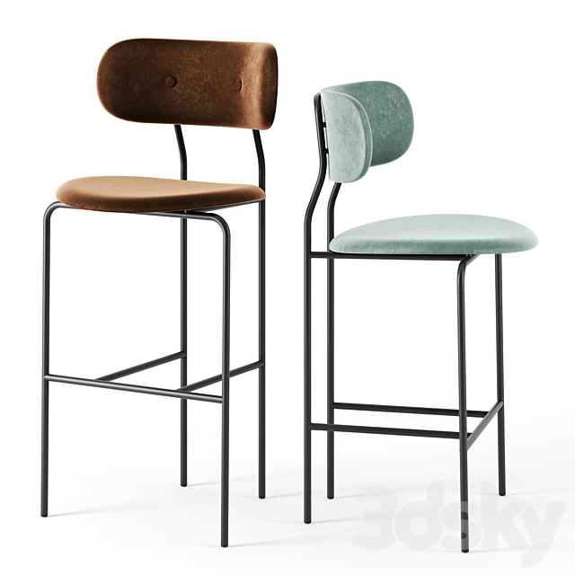 Coco bar stools by Gubi 3DSMax File - thumbnail 1