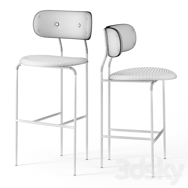 Coco bar stools by Gubi 3DSMax File - thumbnail 2