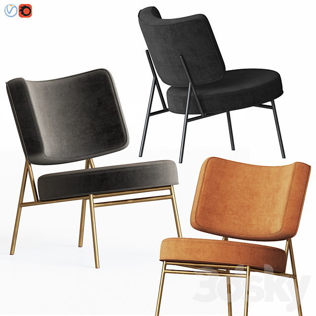 Coco Lounge Chair Calligaris 3DSMax File - thumbnail 1