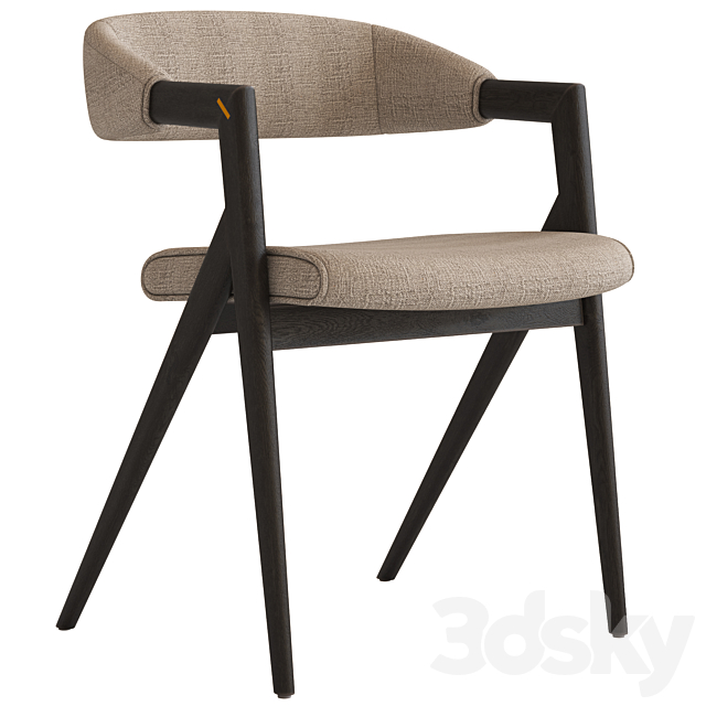 Coco Republic Paolo Dining Chair 3DSMax File - thumbnail 1