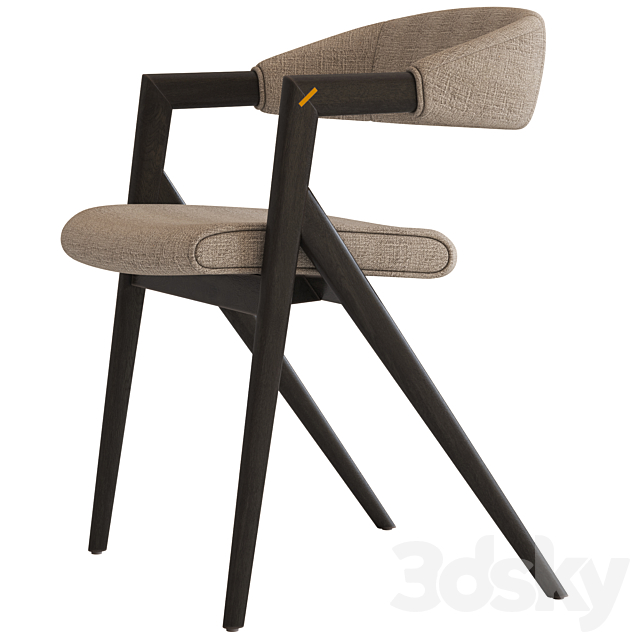 Coco Republic Paolo Dining Chair 3DSMax File - thumbnail 2