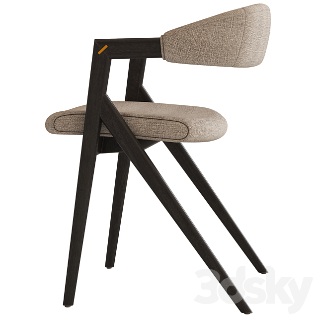 Coco Republic Paolo Dining Chair 3DSMax File - thumbnail 3