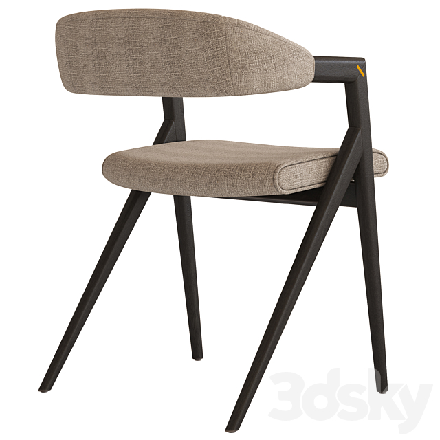 Coco Republic Paolo Dining Chair 3DSMax File - thumbnail 4