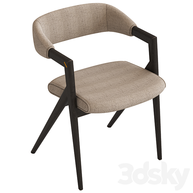 Coco Republic Paolo Dining Chair 3DSMax File - thumbnail 5