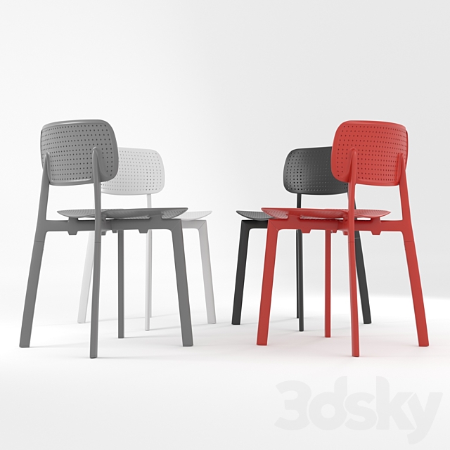 Colander stool 3ds Max - thumbnail 2