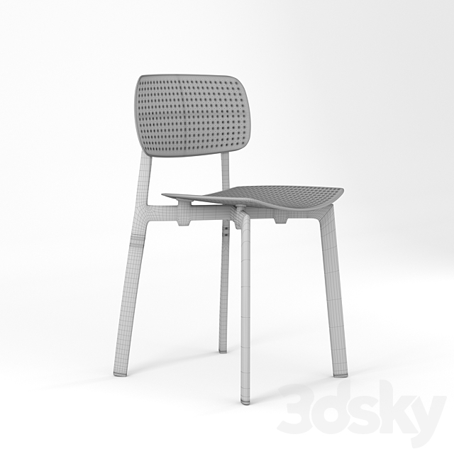 Colander stool 3ds Max - thumbnail 3