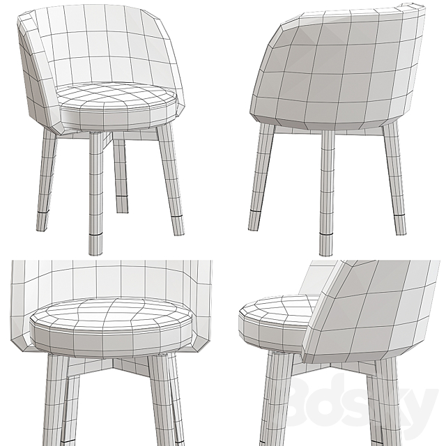 Colette chair 3ds Max - thumbnail 2