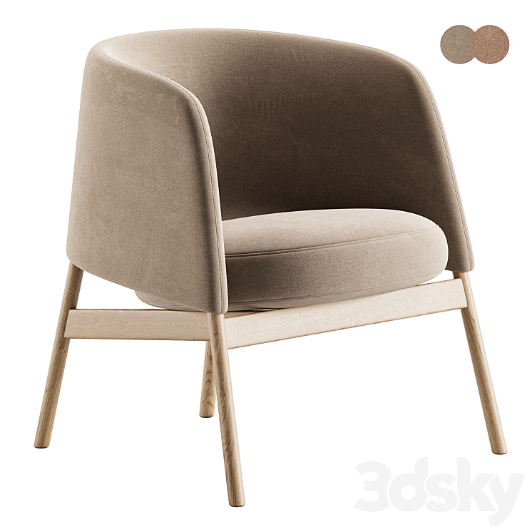 Collar Chair 3DS Max Model - thumbnail 2