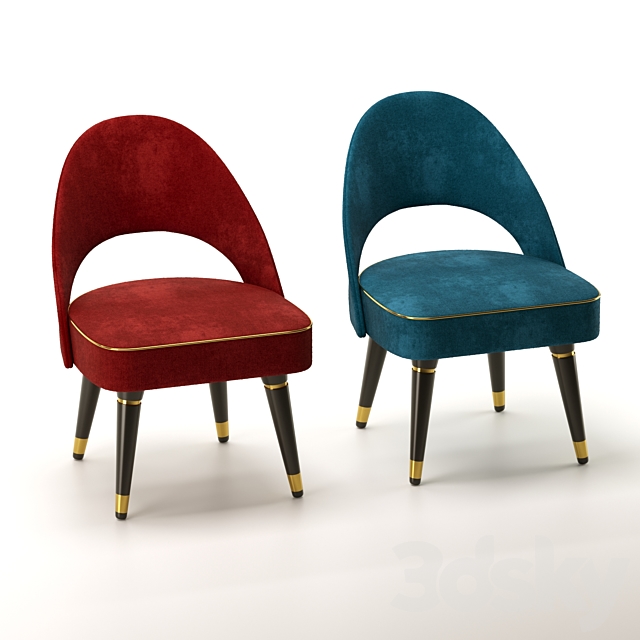 Collins Diningn Chair 3DS Max Model - thumbnail 4