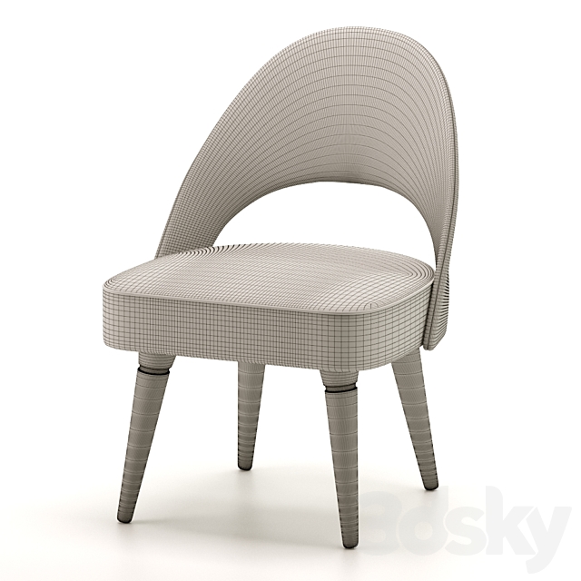 Collins Diningn Chair 3DS Max Model - thumbnail 5