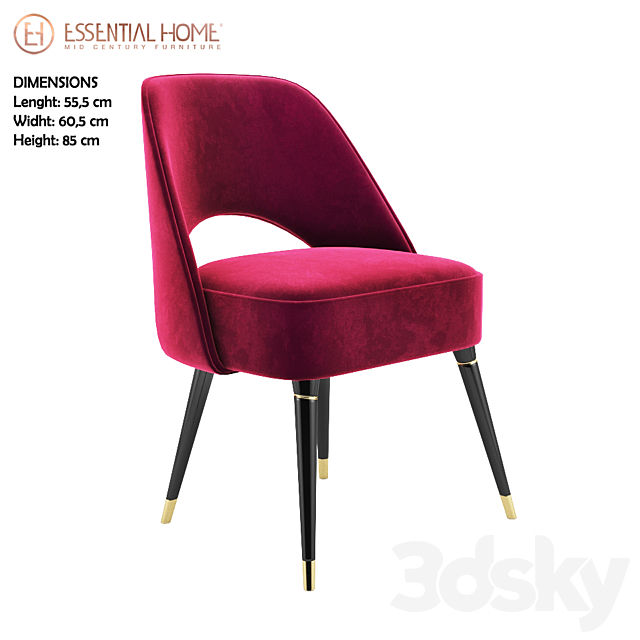 Collins Dinning Chair 3DSMax File - thumbnail 1