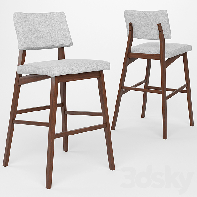 Colton_Mid_Century_Bar_Stool_01 3ds Max - thumbnail 1