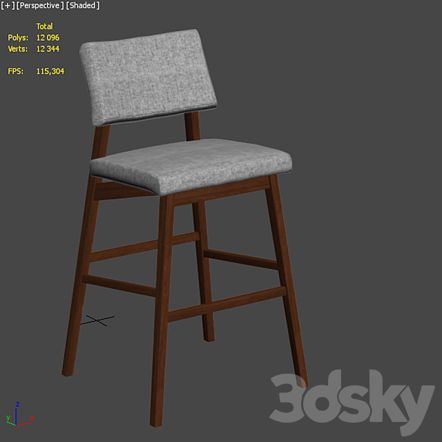 Colton_Mid_Century_Bar_Stool_01 3ds Max - thumbnail 3