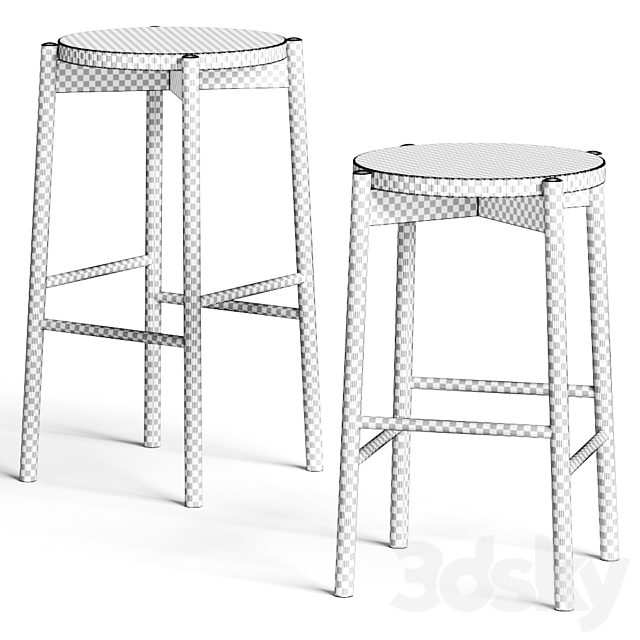 Conde House Kotan High Bar Stools 3DSMax File - thumbnail 2