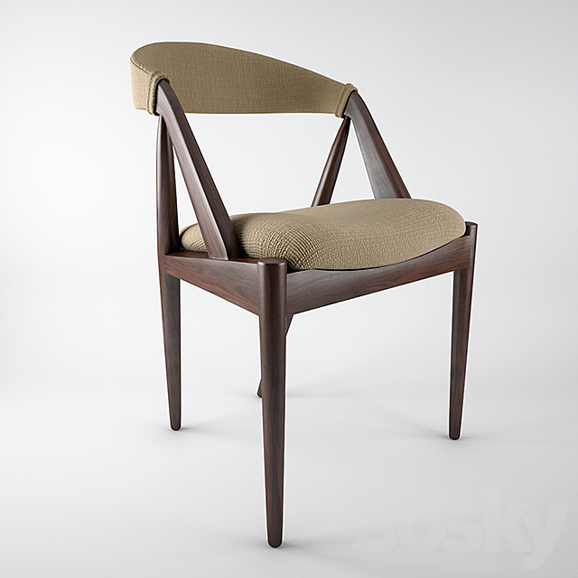 Consigned Kai Kristiansen A Frame Teak Dining Chair 3DSMax File - thumbnail 1