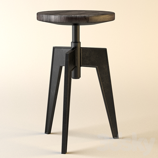 contact stool 3DS Max Model - thumbnail 1