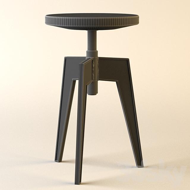 contact stool 3DS Max Model - thumbnail 2