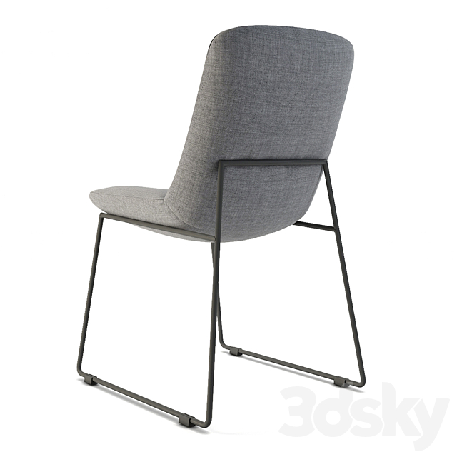 Contemporary Accent Chair 3DS Max Model - thumbnail 3