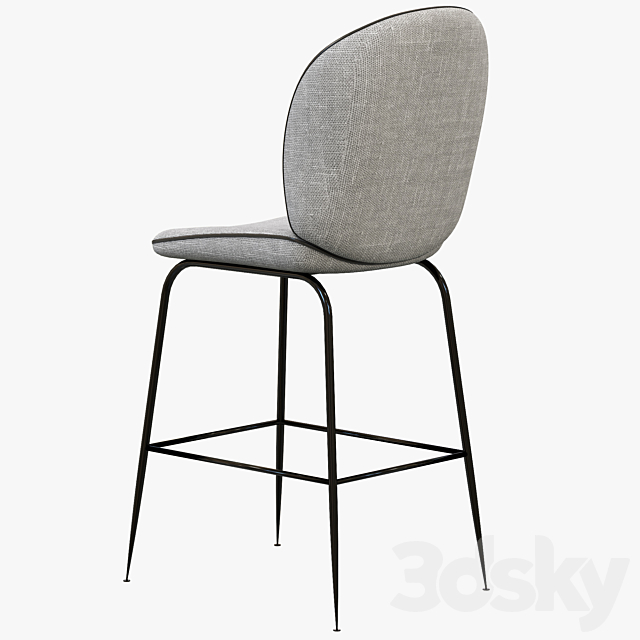 contemporary bar stool 3DS Max Model - thumbnail 2