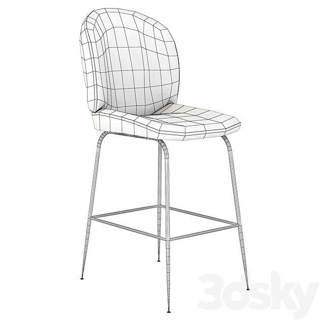 contemporary bar stool 3DS Max Model - thumbnail 3