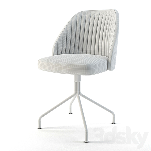 Conti Dining Chair 3DS Max Model - thumbnail 3