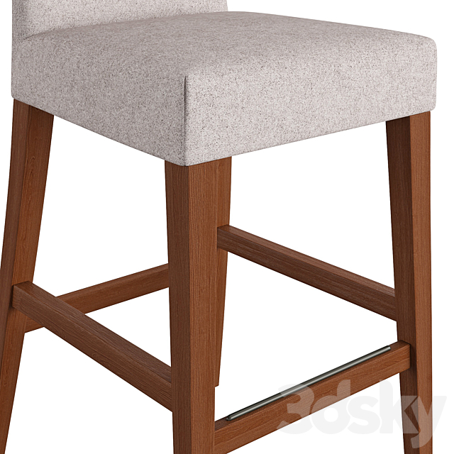 Copenhagen bar stool 3DS Max Model - thumbnail 4