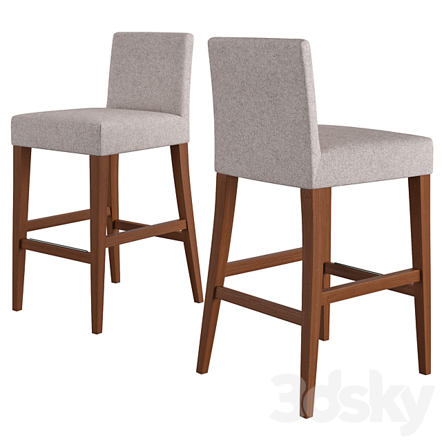 Copenhagen bar stool 3DS Max Model - thumbnail 5