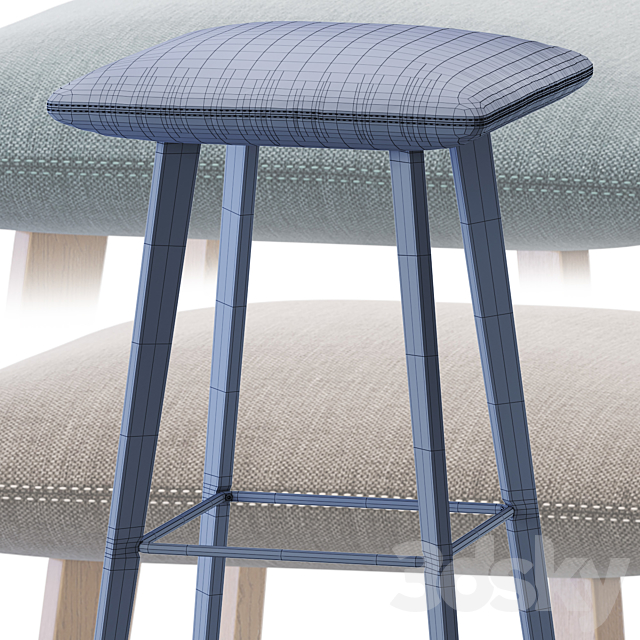 Cor barstool Jalis variant 3 3DSMax File - thumbnail 3