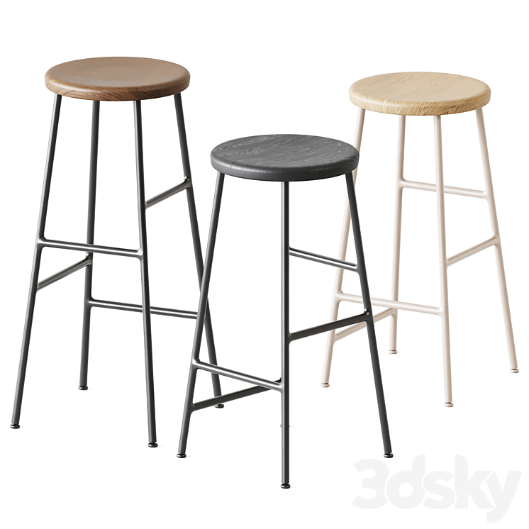 Cornet Bar Stool by Hay 3DS Max Model - thumbnail 1