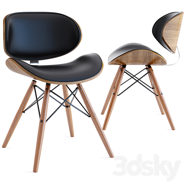 Corvus Madonna Mid Century Accent Chair 3DSMax File - thumbnail 1