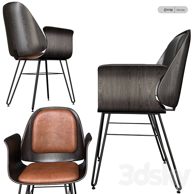 Corvus Marsala Chair 3DS Max Model - thumbnail 2