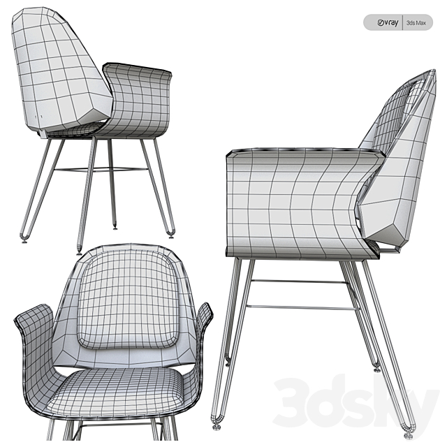 Corvus Marsala Chair 3DS Max Model - thumbnail 3