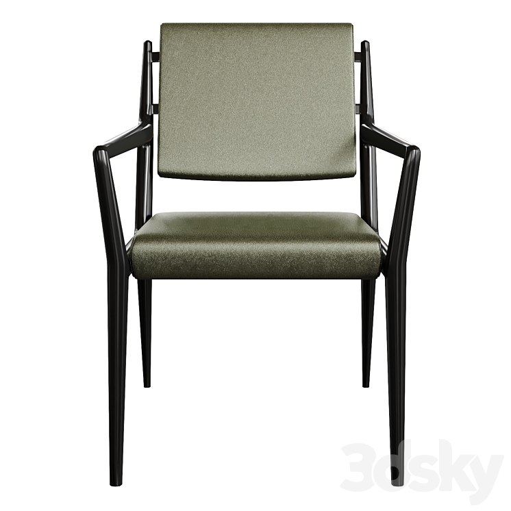 Côte table chair with armrests from the American factory Holly Hunt 3DS Max Model - thumbnail 2