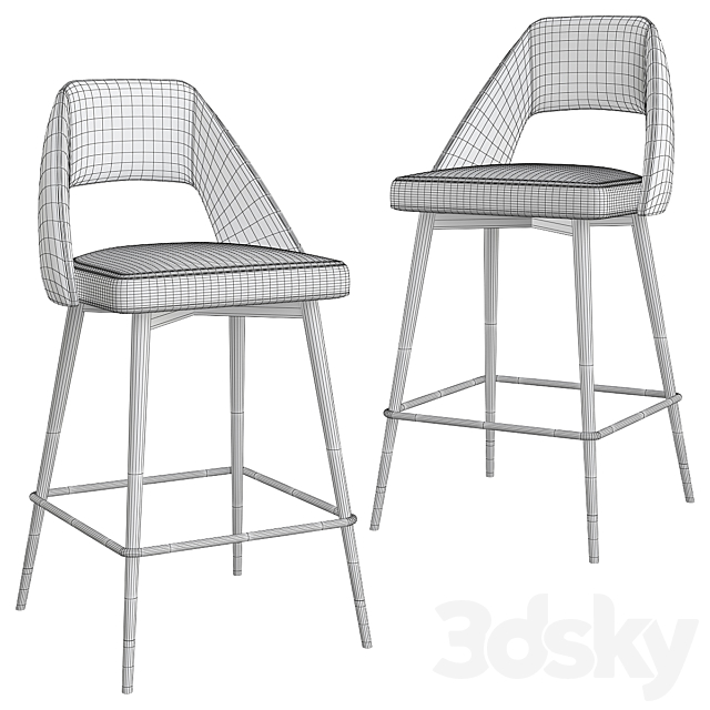 COUNTER STOOL AVORIO 3DS Max Model - thumbnail 2