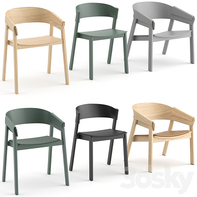 Cover Chairs by Muuto 3ds Max - thumbnail 1