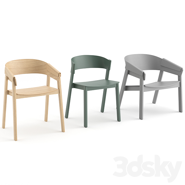 Cover Chairs by Muuto 3ds Max - thumbnail 2