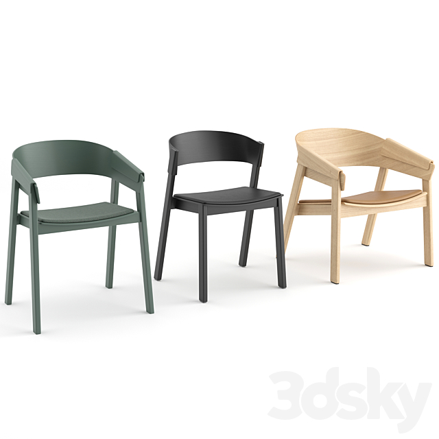 Cover Chairs by Muuto 3ds Max - thumbnail 3