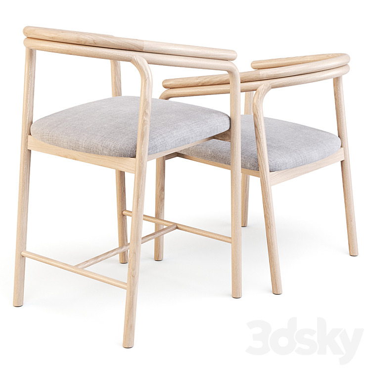 Crate and Barrel: Redonda – Dining Chair and Bar Stool 3DS Max Model - thumbnail 2