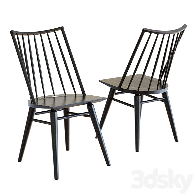 Crate & Barrel Paton Dining Chair 3DS Max Model - thumbnail 3