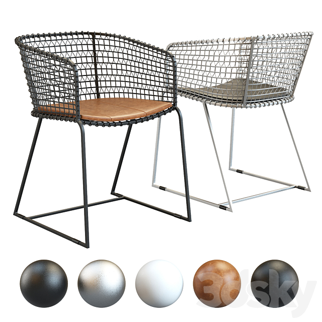 Crate & Barrel Tig Barrel Dining Chair 3DSMax File - thumbnail 1