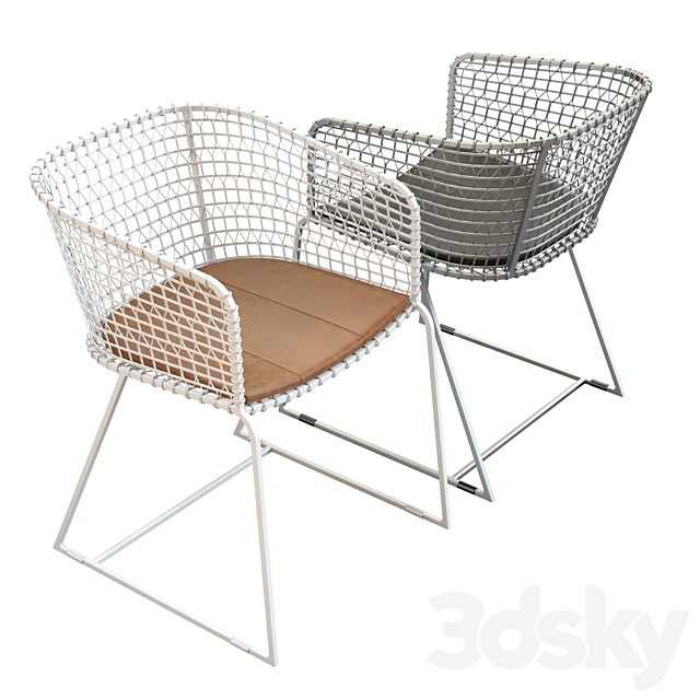 Crate & Barrel Tig Barrel Dining Chair 3DSMax File - thumbnail 2