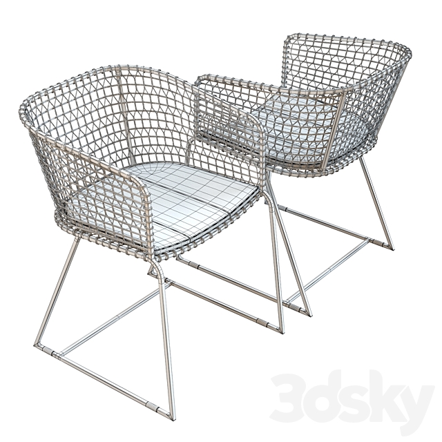 Crate & Barrel Tig Barrel Dining Chair 3DSMax File - thumbnail 3