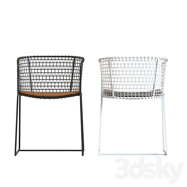 Crate & Barrel Tig Barrel Dining Chair 3DSMax File - thumbnail 4