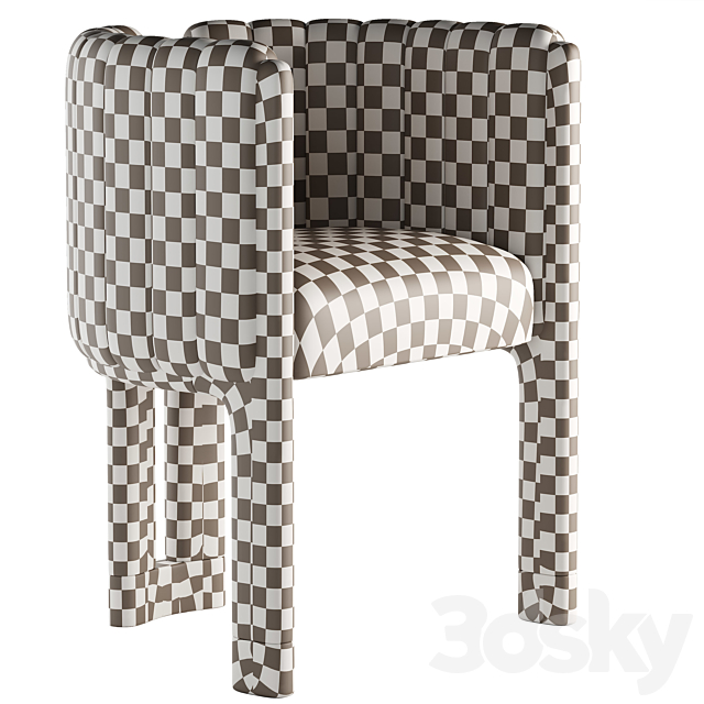 Crawford Dining Chair 3DS Max Model - thumbnail 2