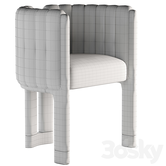 Crawford Dining Chair 3DS Max Model - thumbnail 3