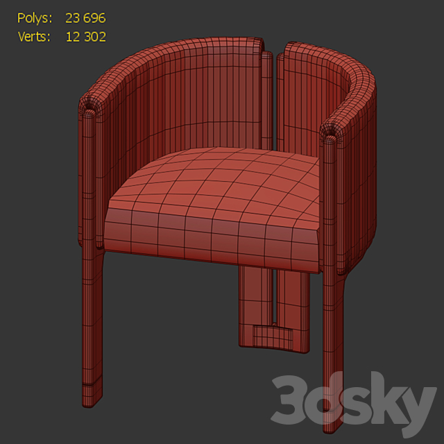 Crawford Dining Chair 3DSMax File - thumbnail 4