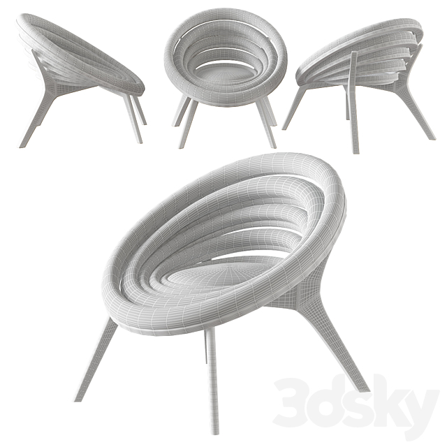 Creative outdoor chair 3DSMax File - thumbnail 2