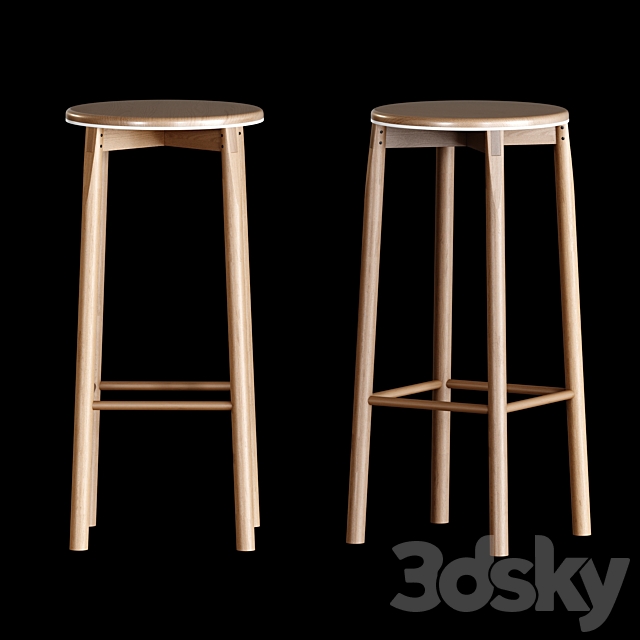 Crop bar stool 3DSMax File - thumbnail 1