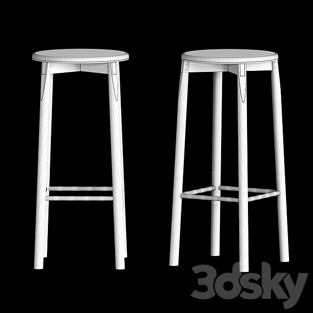 Crop bar stool 3DSMax File - thumbnail 2