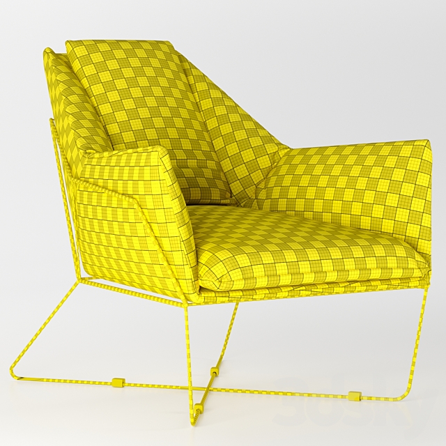 crosshaven accent chair 3ds Max - thumbnail 3